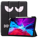 For iPad Pro 12.9 inch 2020 Painted TPU Horizontal Flip Leather Tablet Case with Holder & Sleep / Wake-up Function & Pen Slot(Big Eye)