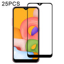 For Galaxy A01 25 PCS Full Glue Full Cover Screen Protector Tempered Glass Film