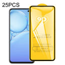 For Vivo V19 25 PCS 9D Full Glue Full Screen Tempered Glass Film