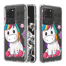 For Galaxy S20 Ultra 2 In 1 PC + TPU Card Pattern Transparent Protective Case(Star Unicorn)