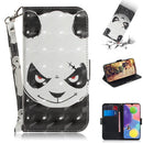 For Galaxy A70s 3D Formula Pattern Magnetic Attraction Horizontal Flip Leather Case with Lanyard, Support Holder & Card Slot & Wallet(Angry Bear)