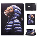 For iPad Pro 11 2020 Electric Pressed TPU Left and Right Open Flat Leather Tablet Case with Sleep Function & Card Buckle Anti-skid Strip(Little Yellow Cat)