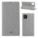 For Galaxy Note 10 Lite ViLi Shockproof TPU + PU Horizontal Flip Protective Case with Card Slot & Holder(Grey)
