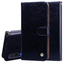 For Xiaomi Mi A3 Business Style Oil Wax Texture Horizontal Flip Leather Case, with Holder & Card Slots & Wallet(Black)