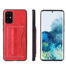 For Galaxy S20+ Fierre Shann Full Coverage PU Leather Protective Case with Holder & Card Slot(Red)