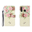 For Galaxy A21 3D Colored Drawing Horizontal Flip Leather Case with Holder & Card Slot & Wallet(Big Flower Butterfly)
