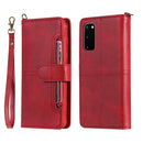 For Galaxy S20 Multifunctional Detachable Magnetic Horizontal Flip Leather Case with Card Slots & Holder & Wallet(Red)