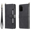 For Galaxy S20 Plus Multifunctional Detachable Magnetic Horizontal Flip Leather Case with Card Slots & Holder & Wallet(Black)
