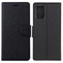 For Galaxy A71 Silk Texture Horizontal Flip Leather Case with Holder & Card Slots & Wallet & Photo Frame(Black)
