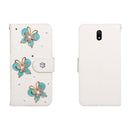 For Xiaomi Redmi 8A Horizontal Flip Solid Color Rhinestones Leather Case with Card Slot & Wallet & Holder(Three Butterflies)