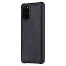 For Galaxy S20+ Magnetic Shockproof PC + TPU + PU Leather Protective Case(Black)
