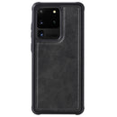 For Galaxy S20 Ultra Magnetic Shockproof PC + TPU + PU Leather Protective Case(Black)