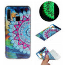 For Galaxy A70e Luminous TPU Mobile Phone Protective Case(Half-flower)