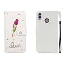 For Huawei Honor 8X Horizontal Flip Solid Color Rhinestones Leather Case with Card Slot & Wallet & Holder(Rose)