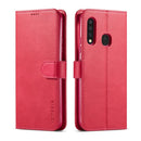 For Galaxy A70e LC.IMEEKE Calf Texture Horizontal Flip Leather Case, with Holder & Card Slots & Wallet & Photo Frame(Red)