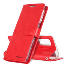 For Galaxy S20 GOOSPERY BLUE MOON DIARY Crazy Horse Texture Horizontal Flip Leather Case With Bracket & Card Slot & Wallet(Red)