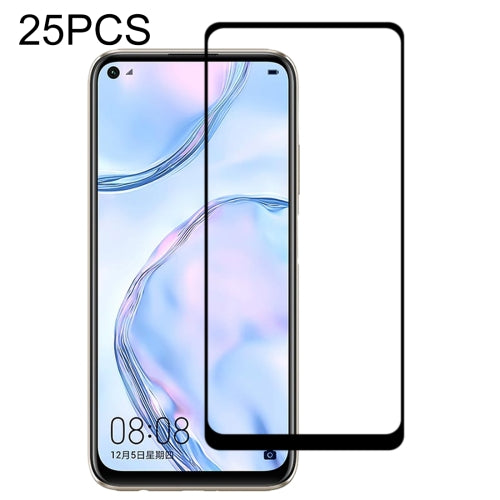 25 PCS 9H Surface Hardness 2.5D Full Glue Full Screen Tempered Glass Film For Huawei Nova 6se