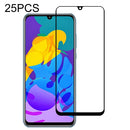 25 PCS 9H Surface Hardness 2.5D Full Glue Full Screen Tempered Glass Film For Huawei Honor Play 4T Pro
