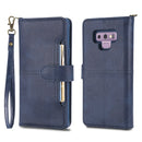For Galaxy Note 9 Multifunctional Detachable Magnetic Horizontal Flip Leather Case with Card Slots & Holder & Wallet & Photo Frame(Blue)