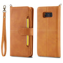 For Galaxy S8 Multifunctional Detachable Magnetic Horizontal Flip Leather Case with Card Slots & Holder & Wallet & Photo Frame(Brown)