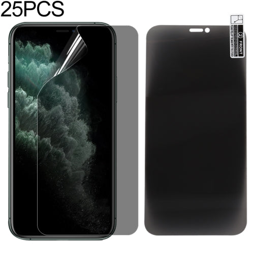 For iPhone 11 Pro / XS 25 PCS 0.1mm 2.5D Full Cover Anti-spy Screen Protector Explosion-proof Hydrogel Film
