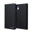 For iPhone XR CMai2 Silk Texture Horizontal Flip Leather Case with Holder & Card Slots & Photo Frame & Wallet(Black)