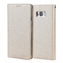For Galaxy S8+ CMai2 Silk Texture Horizontal Flip Leather Case with Holder & Card Slots & Photo Frame & Wallet(Light Gold)