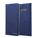 For Galaxy S10+ CMai2 Silk Texture Horizontal Flip Leather Case with Holder & Card Slots & Photo Frame & Wallet(Royal Blue)