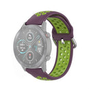 For Huawei Honor Magic Watch 2 46mm 22mm Clasp Two Color Sport Wrist Strap Watchband(Purple + Green)