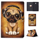Electric Horizontal Flat Painted Leather Case with Pen Cover & Card Slot & Holder(Shar Pei)