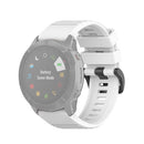 For Garmin Fenix 6X 26mm Quick Release Official Texture Wrist Strap Watchband with Metal Button(White)