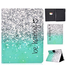 For iPad 2 / 3 / 4 Electric Horizontal TPU Painted Flat Feather Case with Sleep Function & Pen Cover & Card Slot & Holder(Green Quicksand)