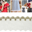 20 Yards Stars Lace Ribbon Tape 7.5cm Lace Trim DIY Embroidered For Sewing Decoration Lace Fabric(Gold)