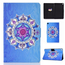 For Galaxy Tab S6 Lite Sewing Thread Horizontal Painted Flat Leather Case with Sleep Function & Pen Cover & Anti Skid Strip & Card Slot & Holder(Gyro)