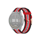 For Xiaomi Watch Color 22mm Nylon Denim Wrist Strap Watchband(Black and Red)
