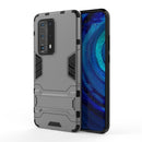 For Huawei P40 Shockproof PC + TPU Protective Case with Hidden Holder(Grey)