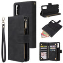 For Galaxy S20 Multifunctional Horizontal Flip Leather Case, with Card Slot & Holder & Zipper Wallet & Photo Frame(Black)