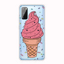 For Galaxy A41 Shockproof Painted Transparent TPU Protective Case(Ice Cream)