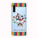 For Galaxy A90 5G Shockproof Painted Transparent TPU Protective Case(Trojan Horse)