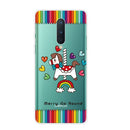 For OnePlus 8 Shockproof Painted Transparent TPU Protective Case(Trojan Horse)