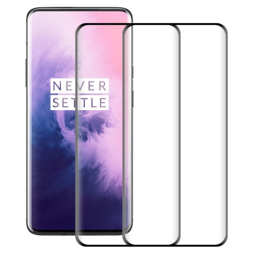 2 PCS 3D Curved Silk-screen PET Full Coverage Protective Film for OnePlus 7 Pro(Black)