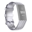 Color Buckle TPU Wrist Strap Watch Band for Fitbit Charge 4 / Charge 3 / Charge 3 SE, Size: L(Silver)
