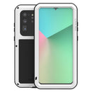 For Galaxy S20 Ultra LOVE MEI Metal Shockproof Waterproof Dustproof Protective Case(White)