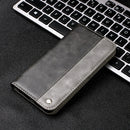 For Galaxy S20 Plus Business Solid Color Stitching Horizontal Flip Leather Case , with Holder & Card Slots(Gray)