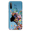 For Galaxy A11 / M11 Shockproof Painted Transparent TPU Protective Case(Flower Girl)