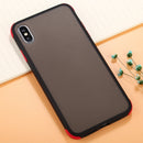 For iPhone XS & X TPU + PC Full Coverage Anti-fall Protective Case(Black + Red)