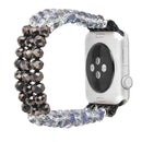 For Apple Watch 5 & 4 44mm / 3 & 2 & 1 42mm Pearl Crystal Watchband(Crystal Grey)