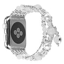 For Apple Watch 5 & 4 40mm / 3 & 2 & 1 38mm Luminous Agate Watchband(Silver)