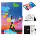 For Galaxy Tab A 8.0 (2019) T290 / T295 Coloured Drawing Pattern Horizontal Flip Leather Case with Holder & Card Slot(Romantic Tower)