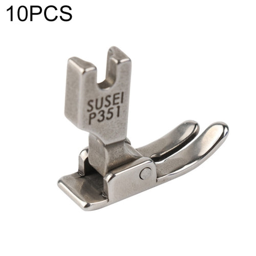 10 PCS P351 Industrial Sewing Machine Flat Car Presser Foot Presser Foot Flat Sewing Machine Presser Foot, Style:Iron